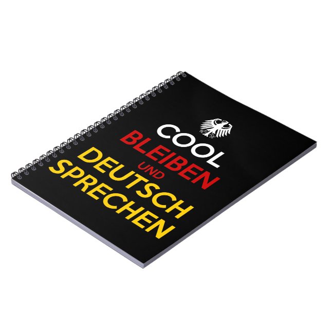 Cool Bleiben und Deutsch Sprechen Notebook (Left Side)