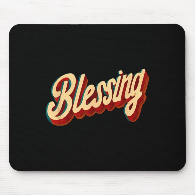 Cool Blessing Emblem For Boys And Girls  Mouse Pad (Front)