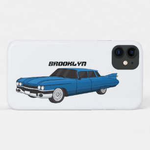 Cool blue 1959 classic car iPhone 11 case