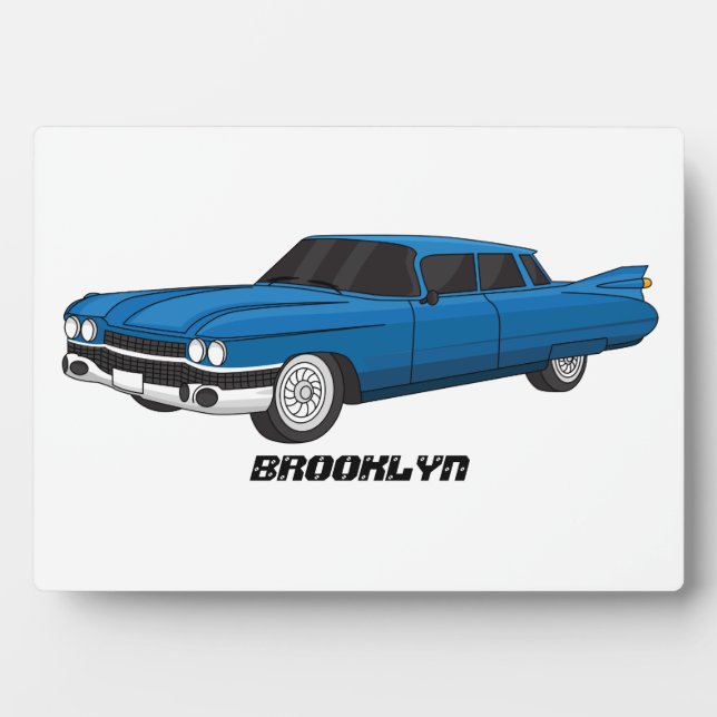 Cool blue 1959 classic car  plaque (Front)