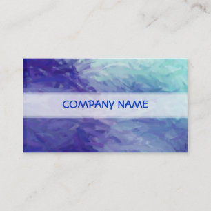 Cool Blue Abstract Art Painting Business Card