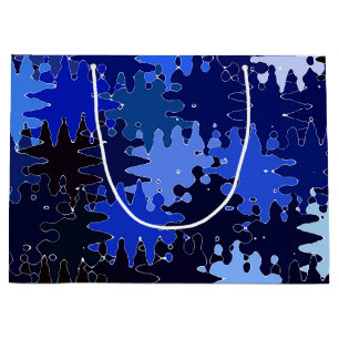 COOL Blue Abstract Shapes Large Gift Bag