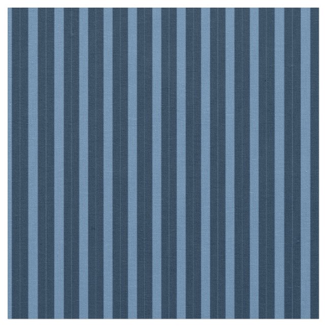 Cool Blue and Navy Stripes Fabric (Close Up)