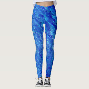 Cool Blue and Unique Water Patterns Leggings