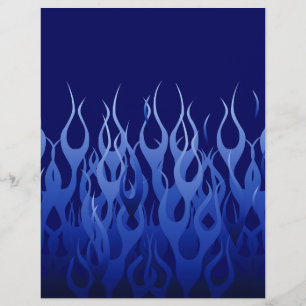Cool Blue Automotive Racing Flames