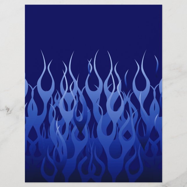 Cool Blue Automotive Racing Flames (Front)
