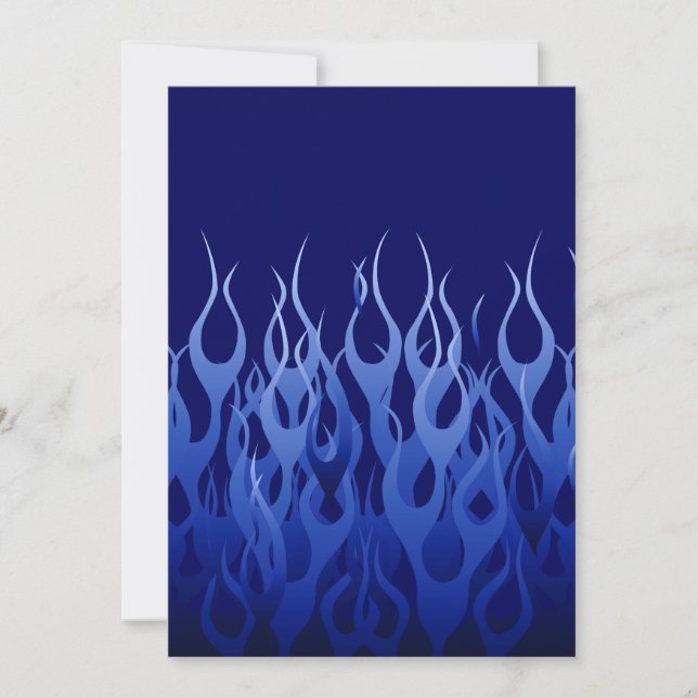 Cool Blue Automotive Racing Flames (Front)