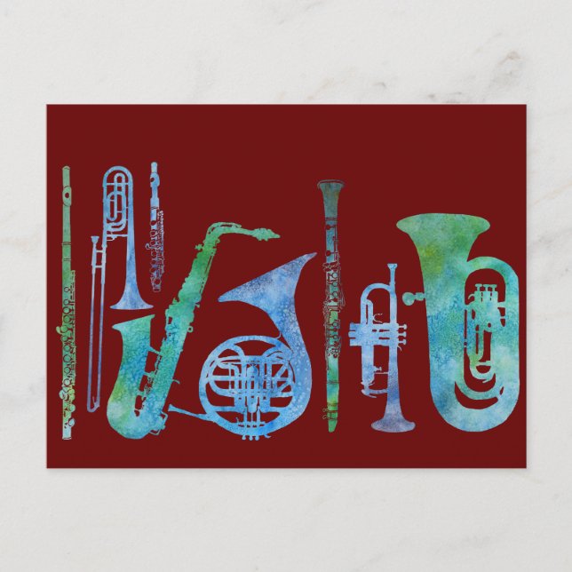 Cool Blue Band Postcard (Front)
