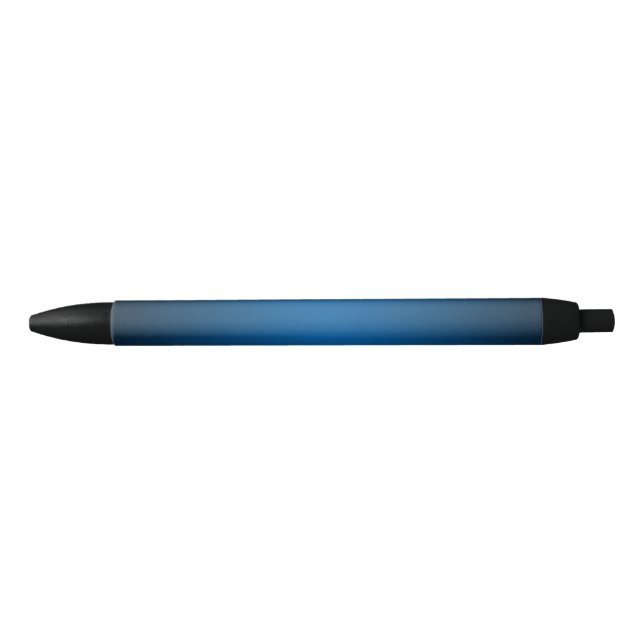 Cool Blue-Black Grainy Vignette Black Ink Pen (Front)