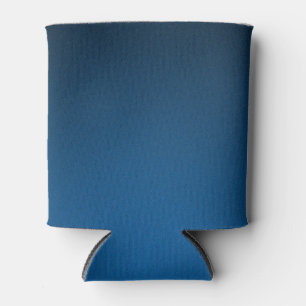 Cool Blue-Black Grainy Vignette Can Cooler