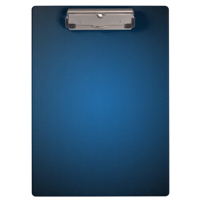 Cool Blue-Black Grainy Vignette Clipboard (Front)