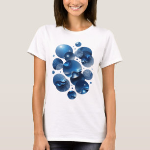 Cool Blue BLUE STARS Print T-Shirt
