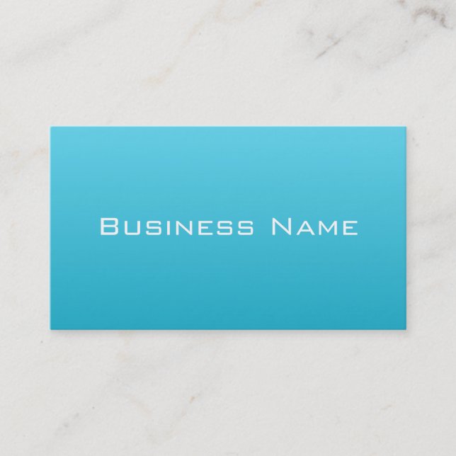 Cool Blue Business Card (Front)