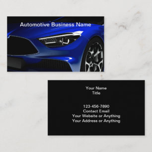 Cool Blue Car Automotive Business Cards