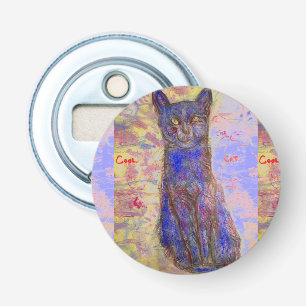cool blue cat bottle opener
