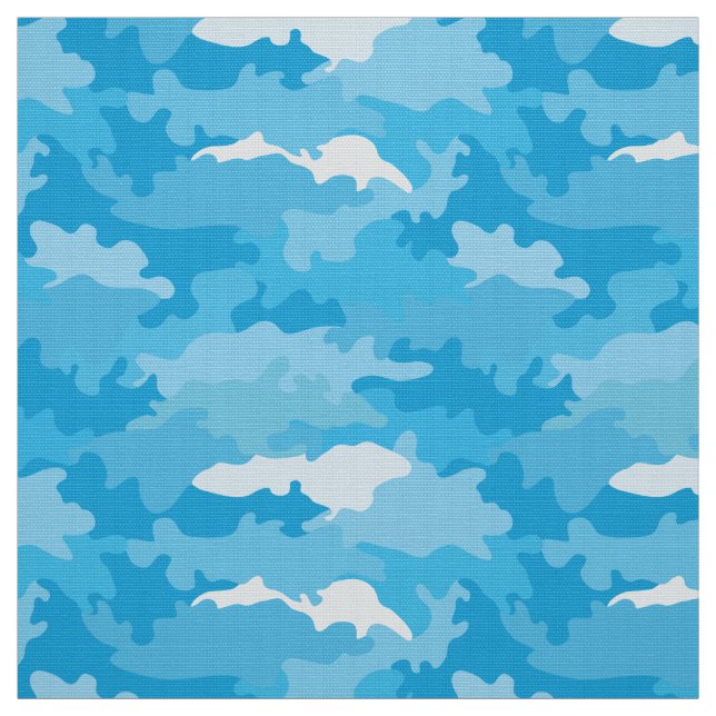 Cool blue colour style camouflage pattern fabric (Swatch)