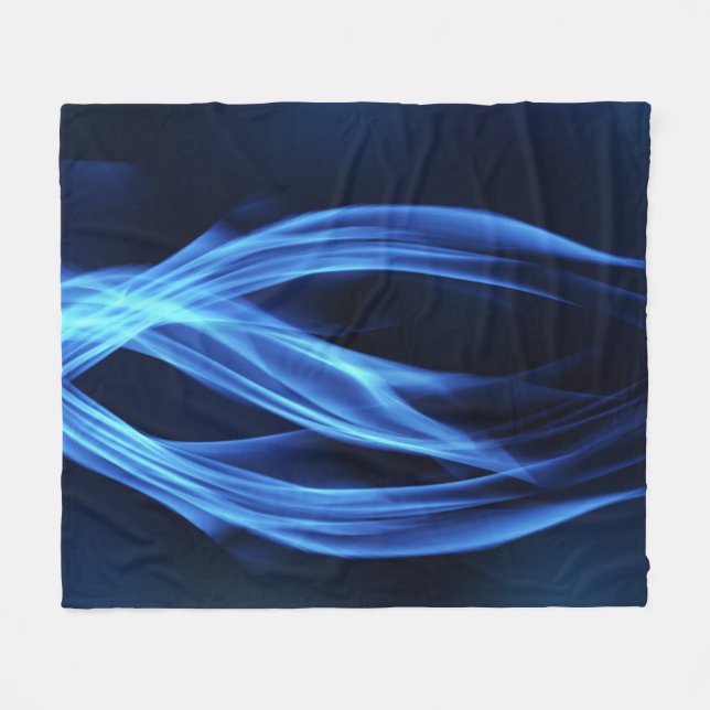 Cool Blue Fire Fleece Blanket (Front (Horizontal))