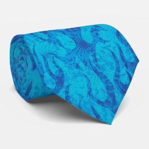 Cool Blue Flames Novelty Pattern Tie