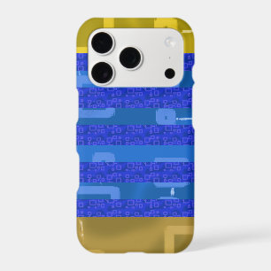 Cool Blue Gold Geometric Stripes