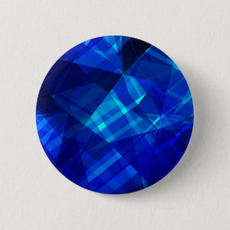 Cool Blue Ice Geometric Pattern 6 Cm Round Badge