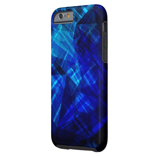 Cool Blue Ice Geometric Pattern Case-Mate iPhone Case (Back Left)