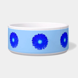 Cool Blue Marigold Dog Bowl