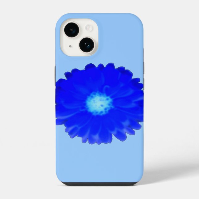 Cool Blue Marigold iPhone Case (Back)