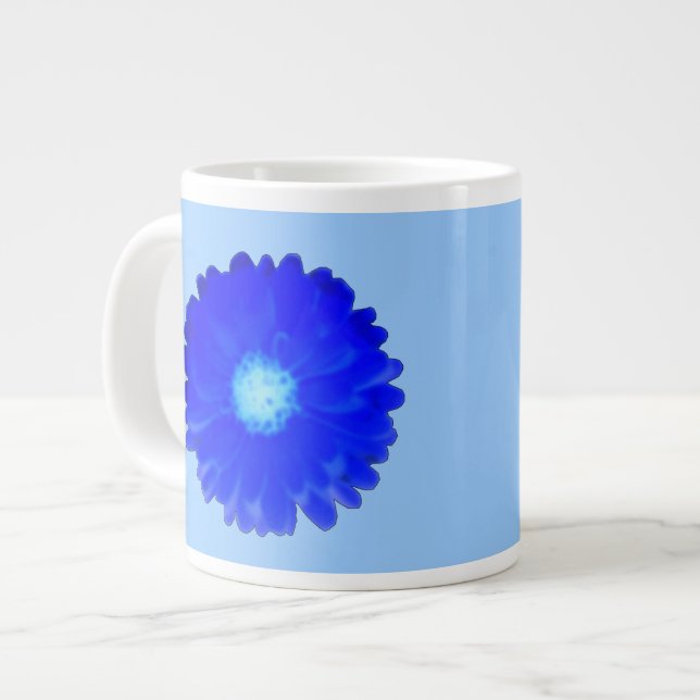 Cool Blue Marigold Mug (Front Left)