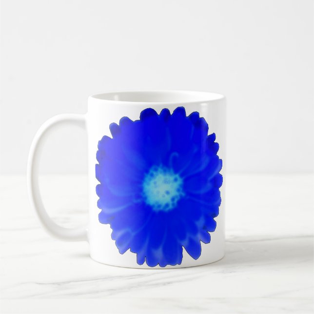 Cool Blue Marigold Mug (Left)