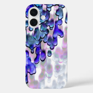 Cool Blue Melting Effect Abstract iPhone 16 Case
