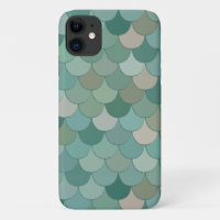 Cool Blue Merman Fish Scales Pattern