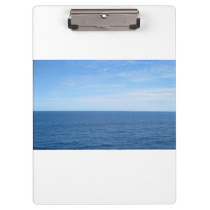 Cool Blue Ocean White Clipboard