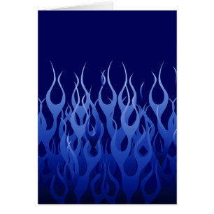 Cool Blue on Blue Racing Flames