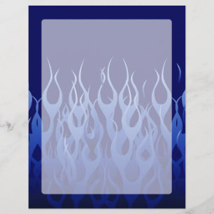Cool Blue on Blue Racing Flames