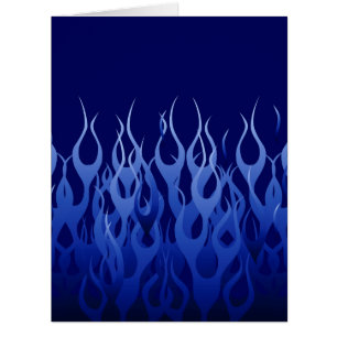 Cool Blue on Blue Racing Flames