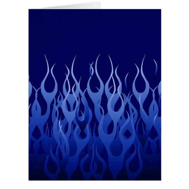 Cool Blue on Blue Racing Flames (Front)