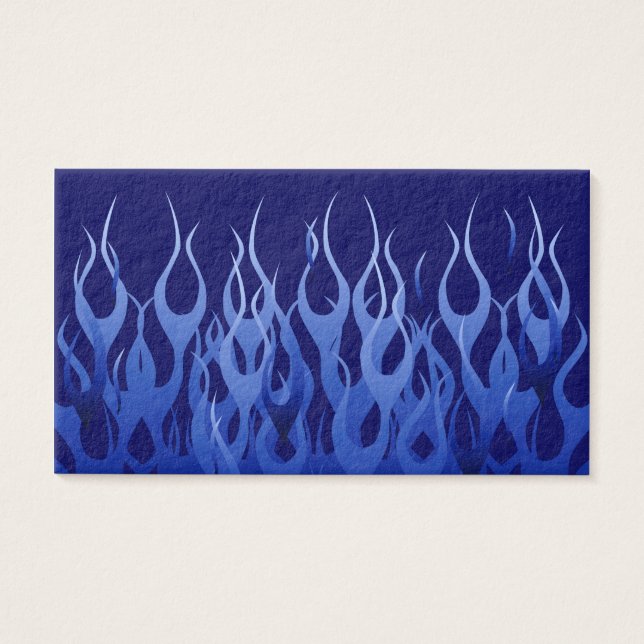 Cool Blue on Blue Racing Flames decorative (Front)