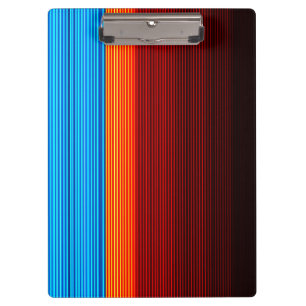 COOL Blue Orange Yellow Red Black Stripes Clipboard