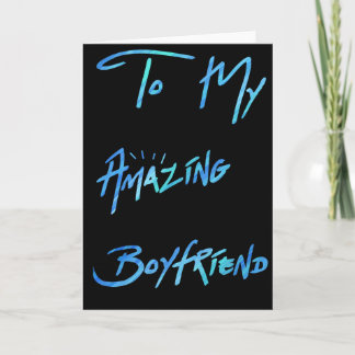 Cool Blue Paint Look "To my Boyfriend" Card