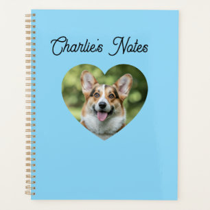 Cool Blue Personalised Pet Dog Heart Frame  Planner