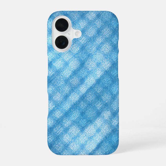 Cool Blue Quilted Texture Phone Case (Back)