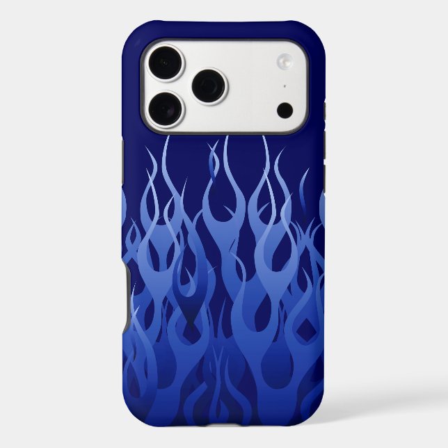 Cool Blue Racing Flames Pin Stripes (Back)