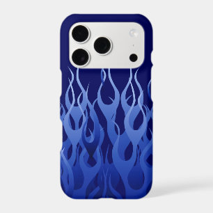Cool Blue Racing Flames Pin Stripes