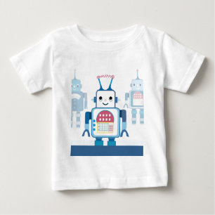 Cool Blue Robot Gifts Novelties Baby T-Shirt