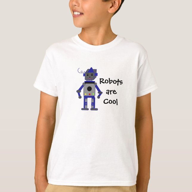 Cool Blue Robot T-Shirt (Front)