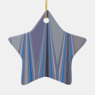 Cool Blue Seamless Design Ceramic Tree Decoration