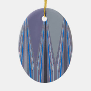 Cool Blue Seamless Design Ceramic Tree Decoration