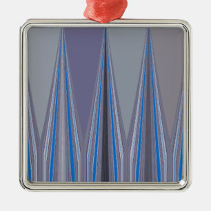 Cool Blue Seamless Design Metal Tree Decoration