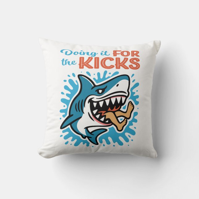 Cool Blue Shark for Kicks Cushion (Front)