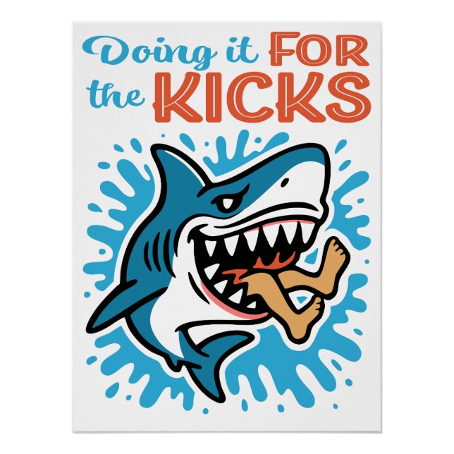 Cool Blue Shark for Kicks Poster (Front)